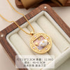 Wholesale Women's Pendant Necklace Copper Gold Plated Geometric Flower Drop Shape Electroplating French Retro Style