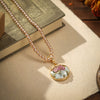 Wholesale Women's Pendant Necklace Copper Gold Plated Geometric Flower Drop Shape Electroplating French Retro Style