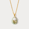Wholesale Women's Pendant Necklace Copper Gold Plated Geometric Flower Drop Shape Electroplating French Retro Style
