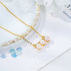 Wholesale Women's Pendant Necklace Copper Gold Plated Geometric Flower Drop Shape Electroplating French Retro Style