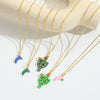 Wholesale Women's Pendant Necklace Copper Mixed Gemstone Setting Geometric Plants Flowers Style Electroplating Cactus Shape