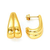 Wholesale Women's Personal Geometric Titanium Steel Electroplated Earrings