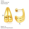Wholesale Women's Personal Geometric Titanium Steel Electroplated Earrings