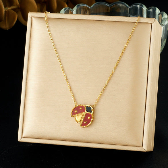 Wholesale Women's Personality Animals Style Butterfly Dragonfly Insect Stainless Steel Goldplated Pendant Earrings Necklaces Hand Accessories Set