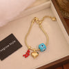 Wholesale Women's Personality Devil's Eye Pendant Bracelet Copper 18K Gold Plated Hand Decoration