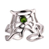 Wholesale Women's Personality Exaggerated Spider Web 925 Sterling Silver Natural Garnet Sapphire Color Treasure Ring Set With Precious Stones