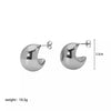 Wholesale Women's Personality Geometric Electroplated Stainless Steel Hand Jewelry And Earrings Set