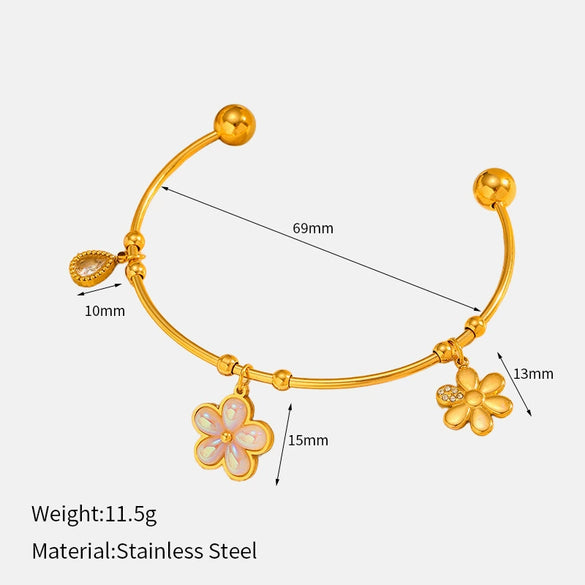 Wholesale Women's Personality Geometric Stainless Steel Electroplated Bracelet Jewelry