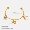 Wholesale Women's Personality Geometric Stainless Steel Electroplated Bracelet Jewelry