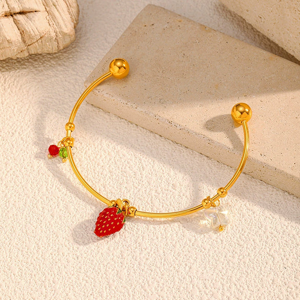 Wholesale Women's Personality Geometric Stainless Steel Electroplated Bracelet Jewelry