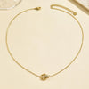 Wholesale Women's Personality Geometric Titanium Steel Electroplated Necklace With Interlocking Double Rings