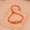 Wholesale Women's Personality Letter Number Text Real Gold Plated Environmentally Friendly Goldplated Copper Braided Bracelet Hand Jewelry