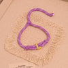 Wholesale Women's Personality Letter Number Text Real Gold Plated Environmentally Friendly Goldplated Copper Braided Bracelet Hand Jewelry