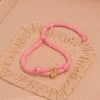 Wholesale Women's Personality Letter Number Text Real Gold Plated Environmentally Friendly Goldplated Copper Braided Bracelet Hand Jewelry