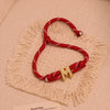 Wholesale Women's Personality Letter Number Text Real Gold Plated Environmentally Friendly Goldplated Copper Braided Bracelet Hand Jewelry