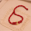 Wholesale Women's Personality Letter Number Text Real Gold Plated Environmentally Friendly Goldplated Copper Braided Bracelet Hand Jewelry