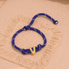 Wholesale Women's Personality Letter Number Text Real Gold Plated Environmentally Friendly Goldplated Copper Braided Bracelet Hand Jewelry