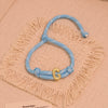 Wholesale Women's Personality Letter Number Text Real Gold Plated Environmentally Friendly Goldplated Copper Braided Bracelet Hand Jewelry