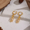 Wholesale Women's Personalized Animal Pattern Electroplated Stainless Steel Octopus Inlaid Zircon Earrings Jewelry
