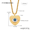 Wholesale Women's Personalized Geometric Devil's Eye Pendant Necklace With Diamondembedded Design Electroplated Copper And Titanium Steel Clavicle Chain Jewelry