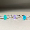 Wholesale Women's Pigeon Egg Ring S925 Sterling Silver Geometric Electroplating Purple Diamond