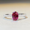 Wholesale Women's Pigeon Egg Ring S925 Sterling Silver Geometric Electroplating Purple Diamond