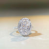 Wholesale Women's Pigeon Egg Ring S925 Sterling Silver High Sense Geometric Electroplated