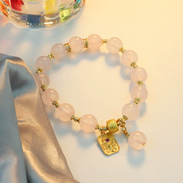 Wholesale Women's Pink Crystal Metal Handmade Lovely Bracelet