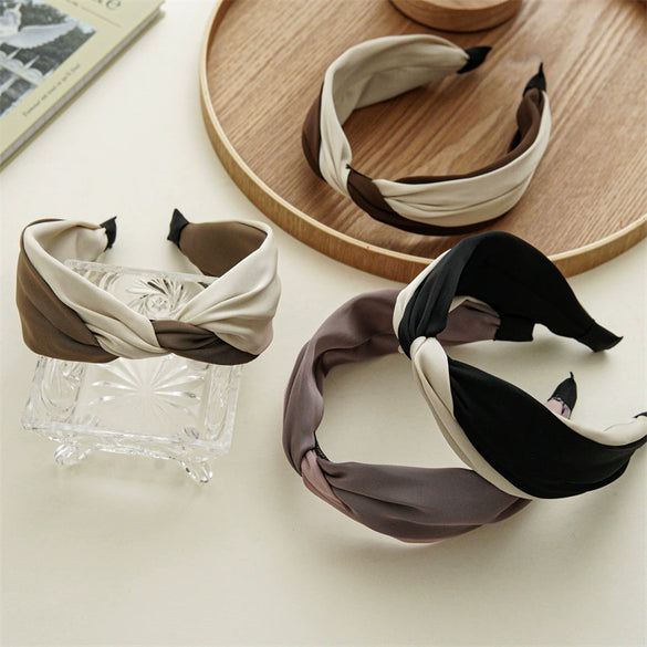 Wholesale Women's Pink Satin Handmade Headband Hairpin