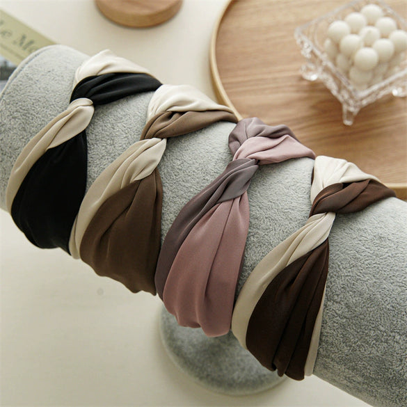 Wholesale Women's Pink Satin Handmade Headband Hairpin