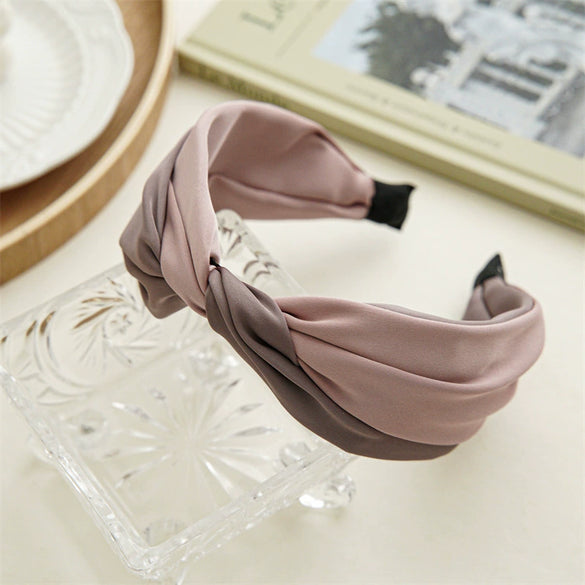 Wholesale Women's Pink Satin Handmade Headband Hairpin