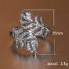 Wholesale Women's Plant Flower Leaf Style Copper Ring With Zircon
