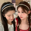 Wholesale Women's Plastic And Resin Doublelayer Color Matching Hair Hoop Sweet Geometric Style Baking Paint Process For Spring And Summer
