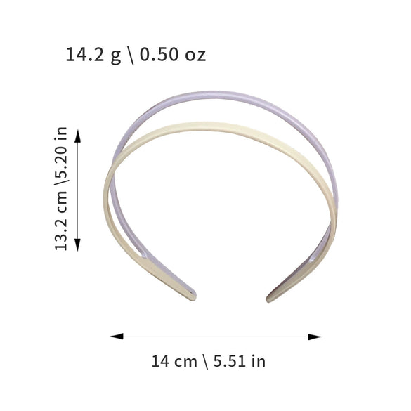 Wholesale Women's Plastic And Resin Doublelayer Color Matching Hair Hoop Sweet Geometric Style Baking Paint Process For Spring And Summer