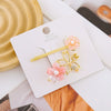 Wholesale Women's Plastic And Resin Handmade Flower Hair Ring And Bangs Clip Headdress