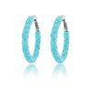 Wholesale Women's Plastic Iron Geometric Exaggerated Circle Earrings With Sequins And Electroplating