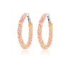 Wholesale Women's Plastic Iron Geometric Exaggerated Circle Earrings With Sequins And Electroplating