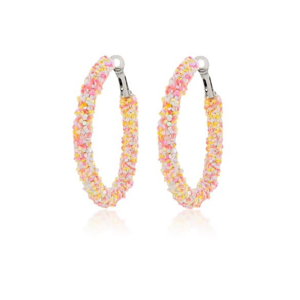 Wholesale Women's Plastic Iron Geometric Exaggerated Circle Earrings With Sequins And Electroplating