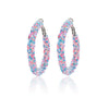 Wholesale Women's Plastic Iron Geometric Exaggerated Circle Earrings With Sequins And Electroplating