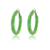 Wholesale Women's Plastic Iron Geometric Exaggerated Circle Earrings With Sequins And Electroplating