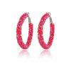Wholesale Women's Plastic Iron Geometric Exaggerated Circle Earrings With Sequins And Electroplating