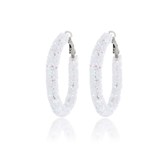 Wholesale Women's Plastic Iron Geometric Exaggerated Circle Earrings With Sequins And Electroplating