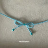 Wholesale Women's Plastic Resin Bow Shaped Handmade Clavicle Necklace