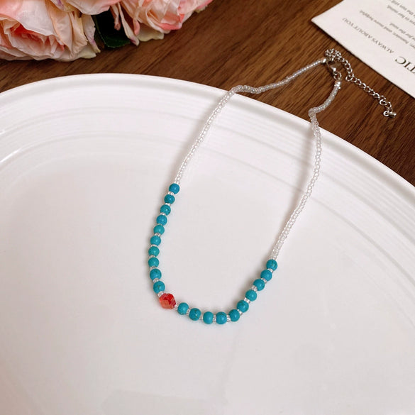 Wholesale Women's Plastic Resin Bow Shaped Handmade Clavicle Necklace