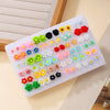 Wholesale Women's Plastic Resin Flower Earrings Set With Electroplating And Original Design