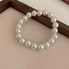 Wholesale Women's Plastic Resin Geometric Handmade Pearl Elastic Bracelet