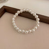 Wholesale Women's Plastic Resin Geometric Handmade Pearl Elastic Bracelet