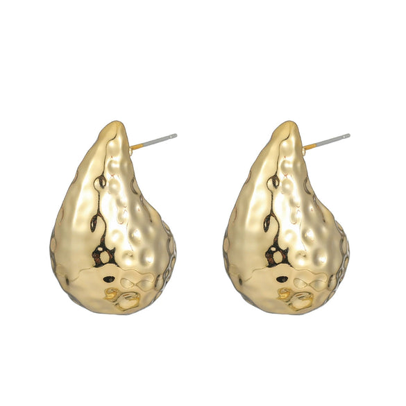 Wholesale Women's Plastic Resin Gold Plated Drop Shaped Earrings