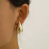 Wholesale Women's Plastic Resin Gold Plated Drop Shaped Earrings