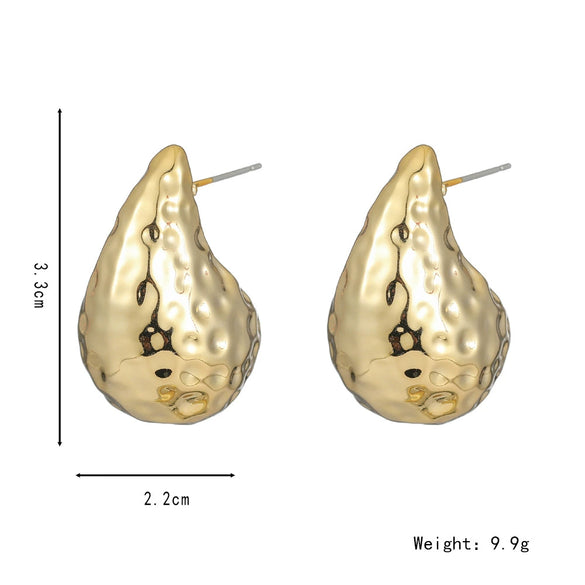 Wholesale Women's Plastic Resin Gold Plated Drop Shaped Earrings